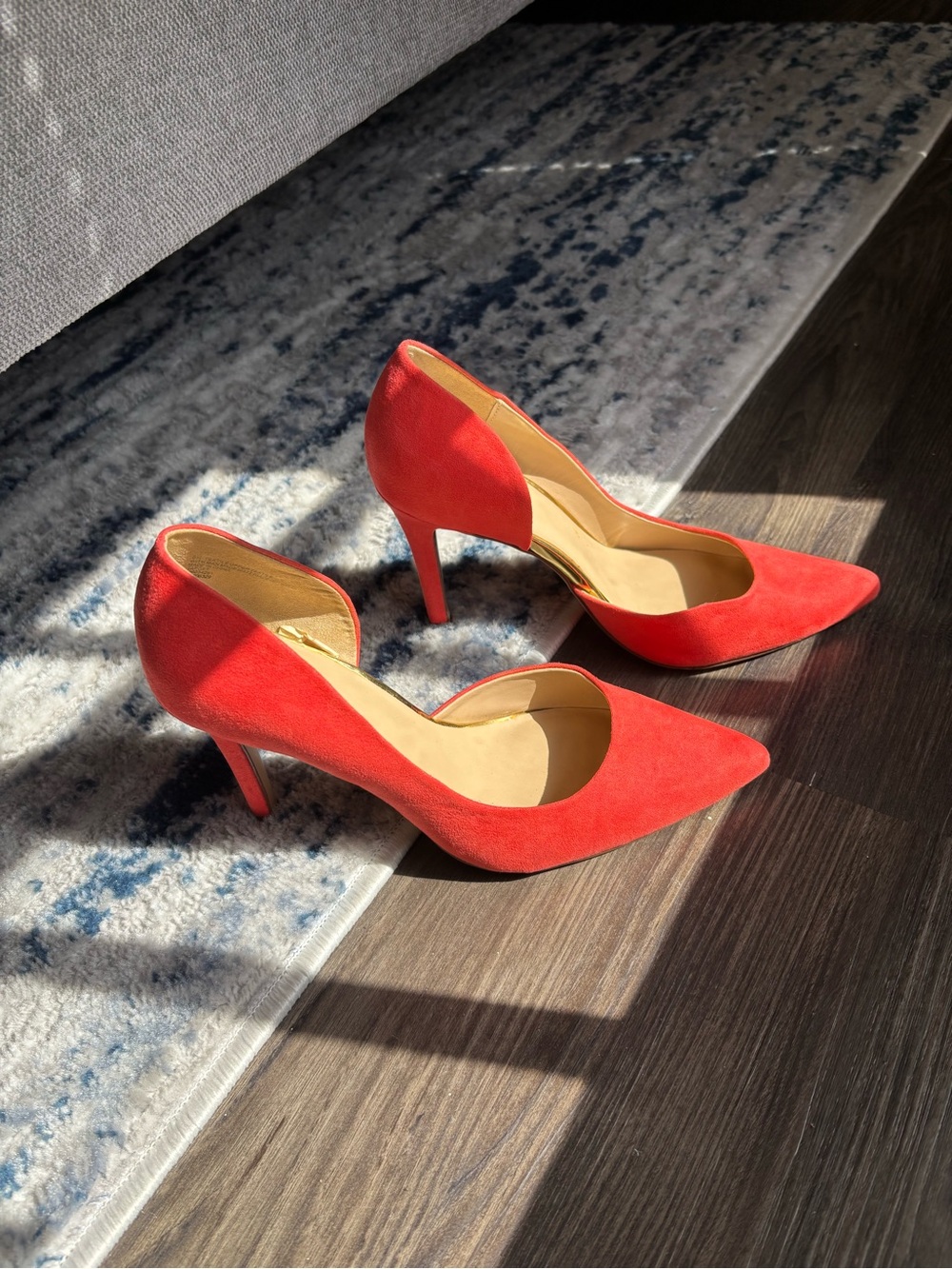 Merona Lainee Orange D’Orsay Faux Suede Pumps 8.5